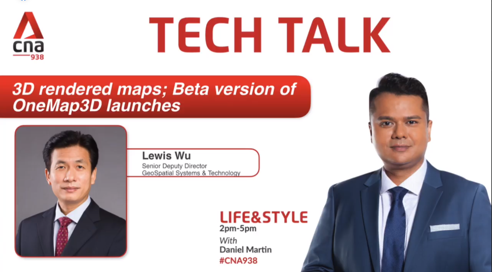 OneMap3D on Tech Talk for CNA938